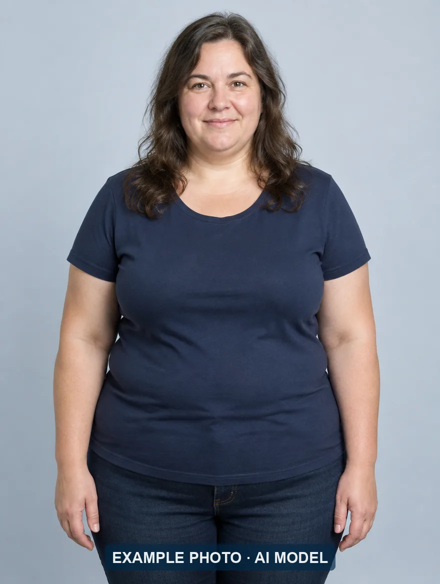 Example photo of an AI-generated model, not a patient